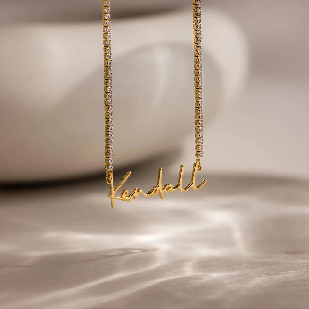 Custom Name Tennis Necklace