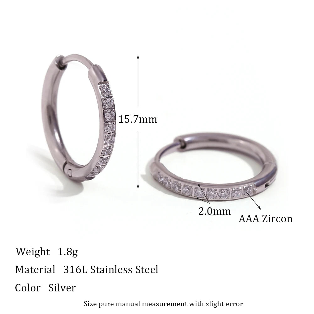 Metis 18k Gold Crystal Pave Huggie Hoops