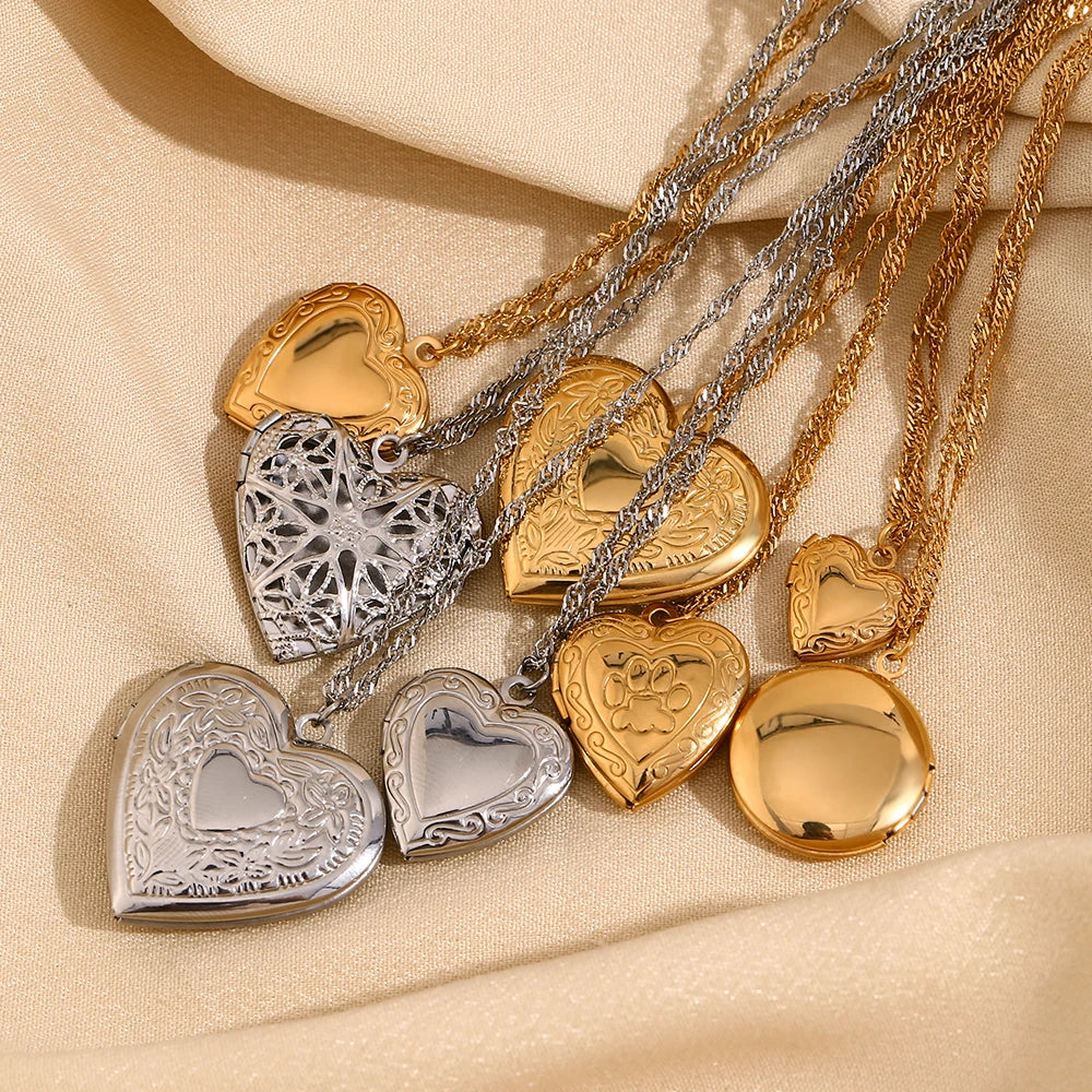 Brigid 18k Gold & Silver Heart Locket (Photo)
