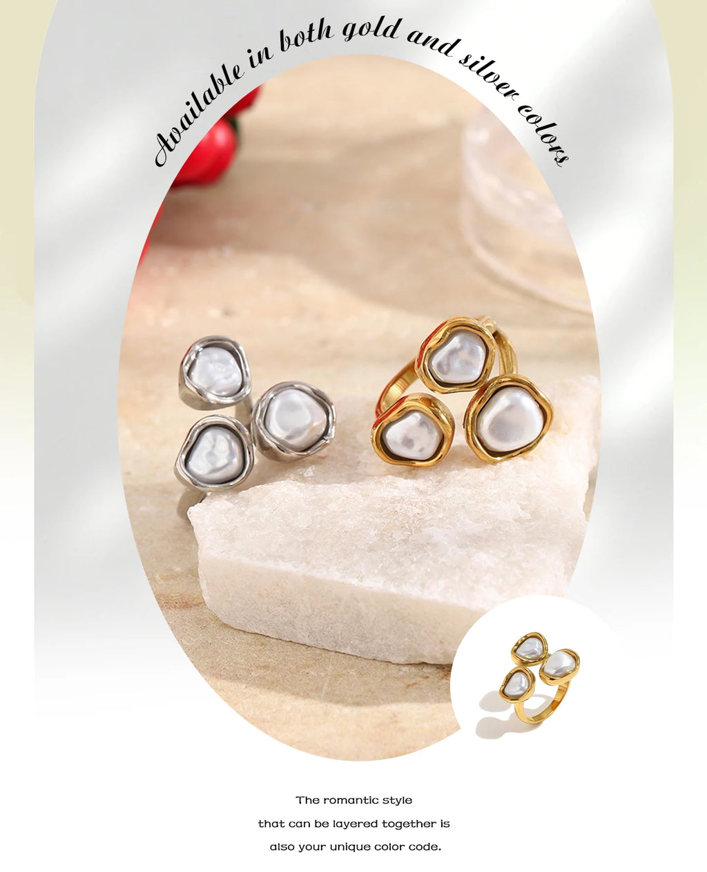 Thetis Baroque Pearl Cuff Ring