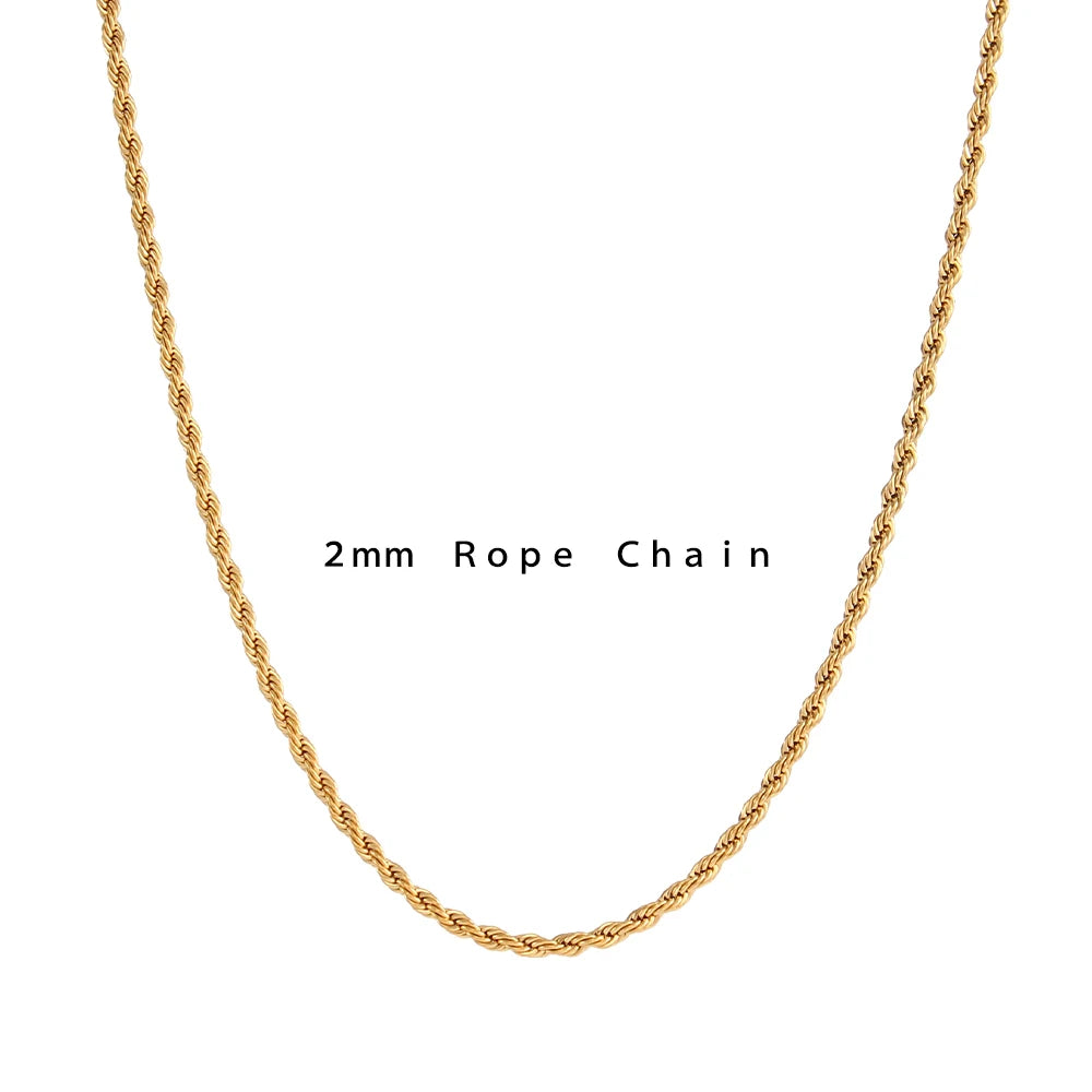 Niamh 18K Gold Twisted Rope Chain Choker & Bracelets