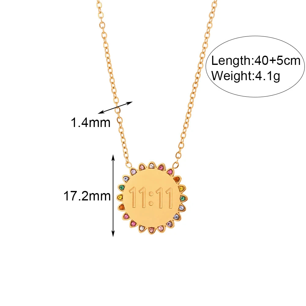 11:11 18k Gold & Silver Number Pendant