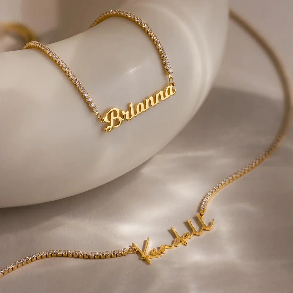 Custom Name Tennis Necklace