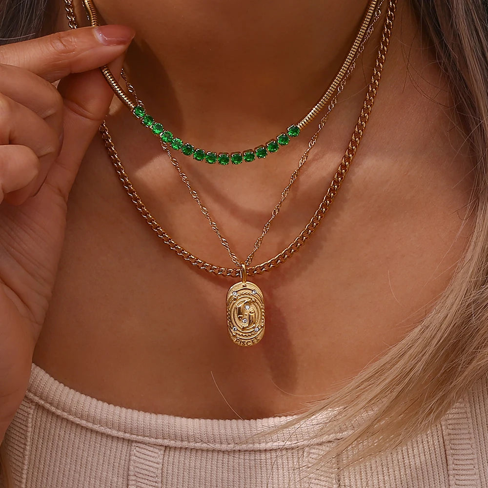 Freyja 18K Gold Plated Zodiac Pendant Necklace