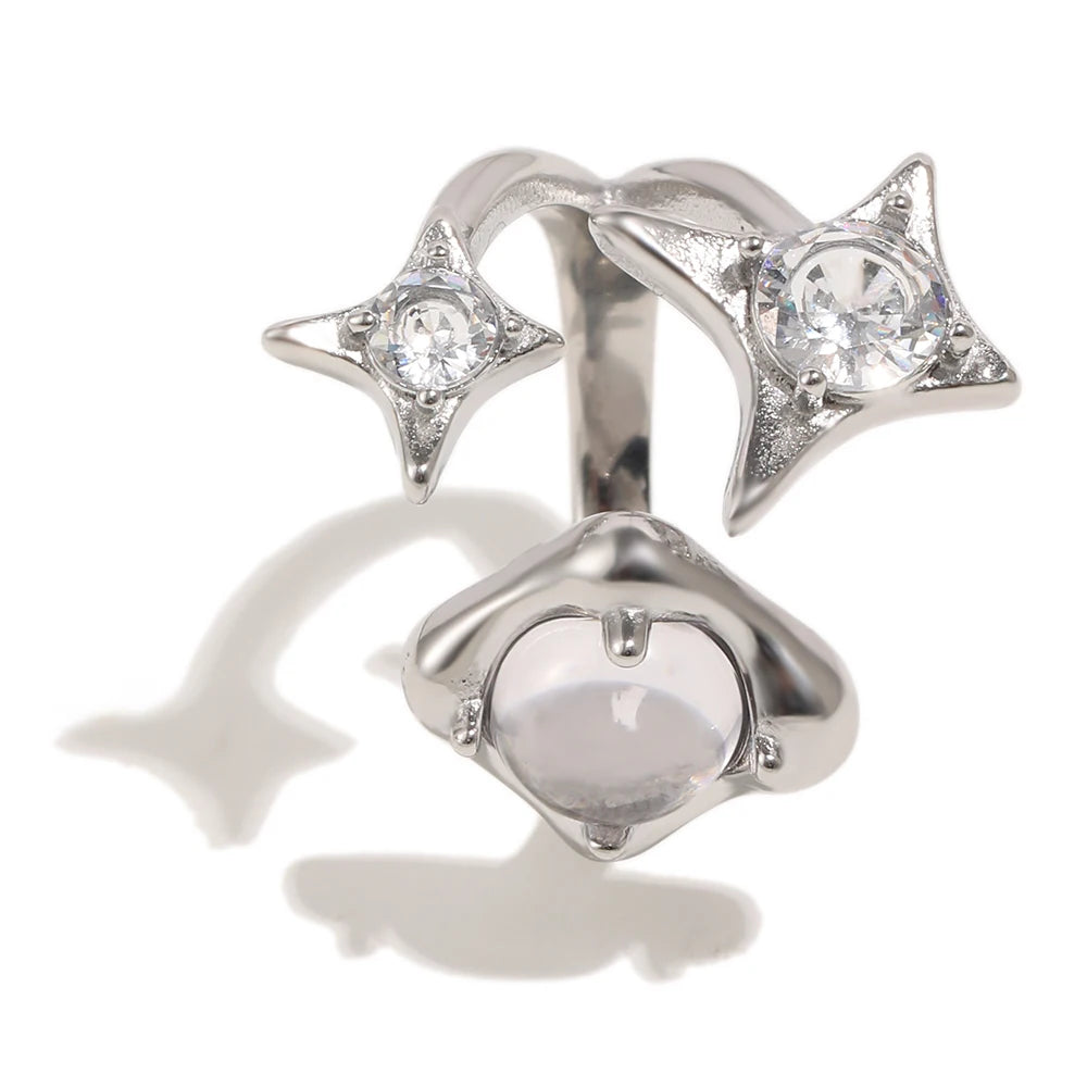 Astraea Star CZ Open Ring