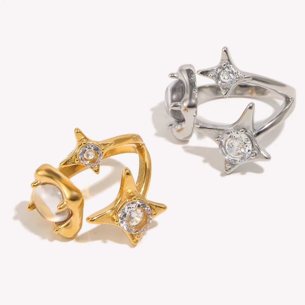 Astraea Star CZ Open Ring