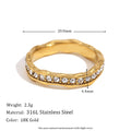 Clíodhna Rhinestone Star Wave Ring
