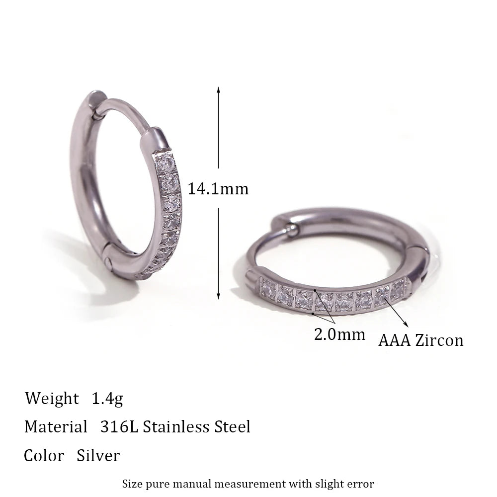 Metis 18k Gold Crystal Pave Huggie Hoops