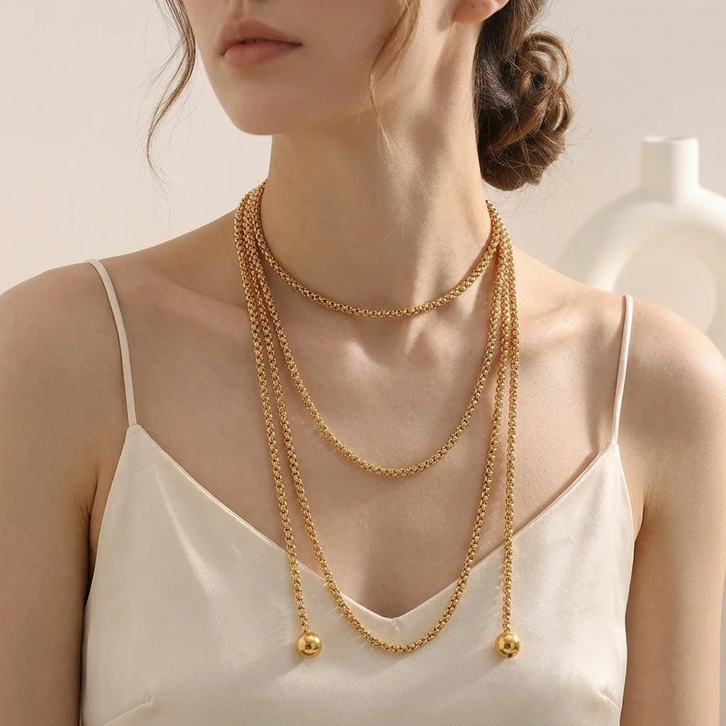 Danu 18K Gold Lariat Necklace