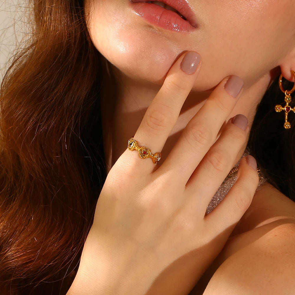 Airmid Rose & Cross Jewelry Set