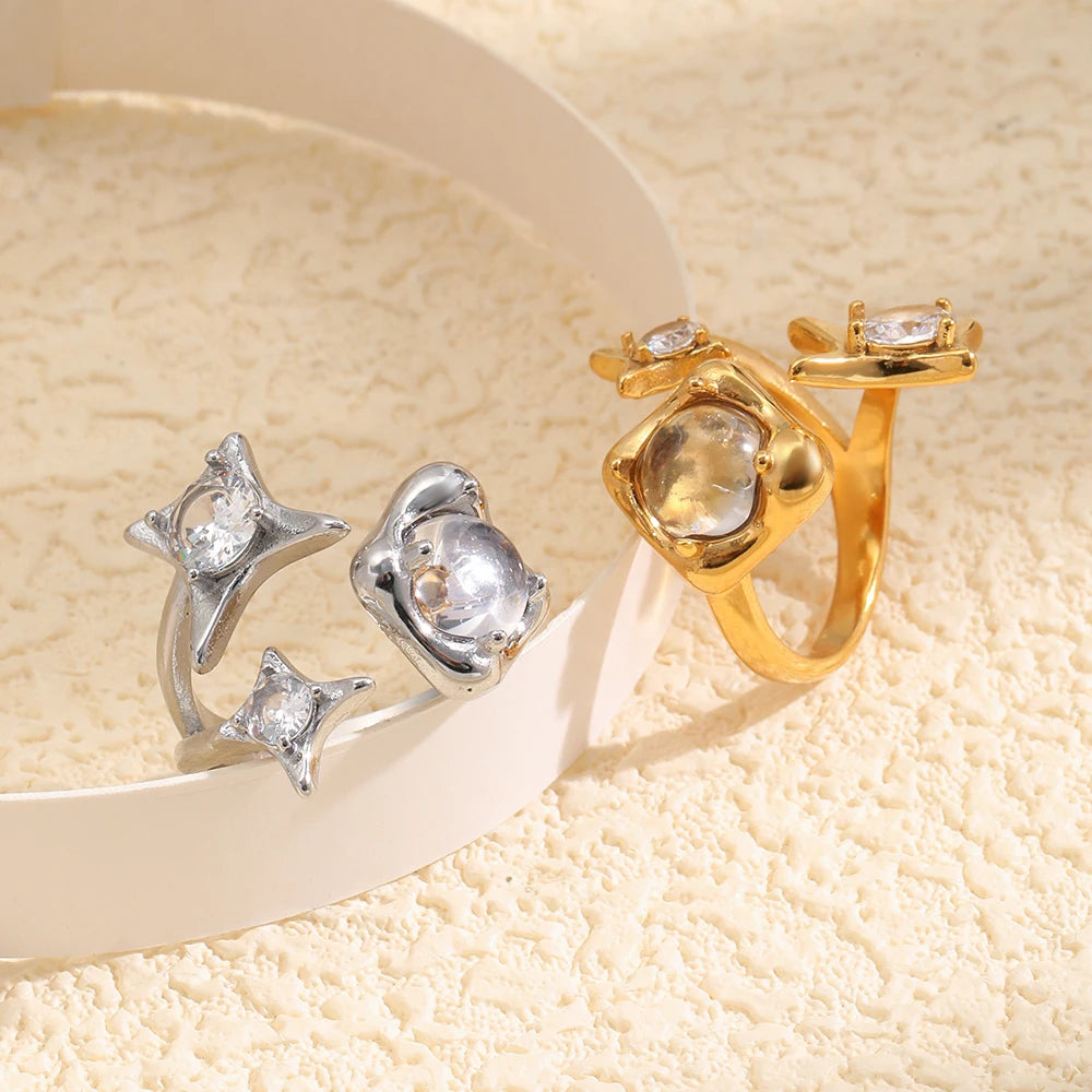 Astraea Star CZ Open Ring