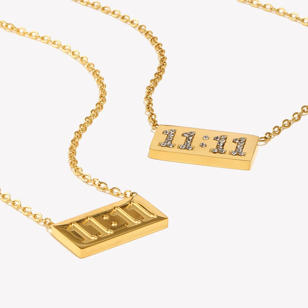 11:11 18k Gold & Silver Number Pendant