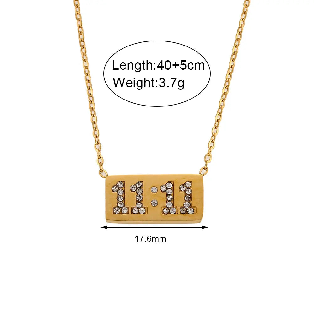11:11 18k Gold & Silver Number Pendant