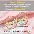 50mm Birthstone & Name Hoop Earrings