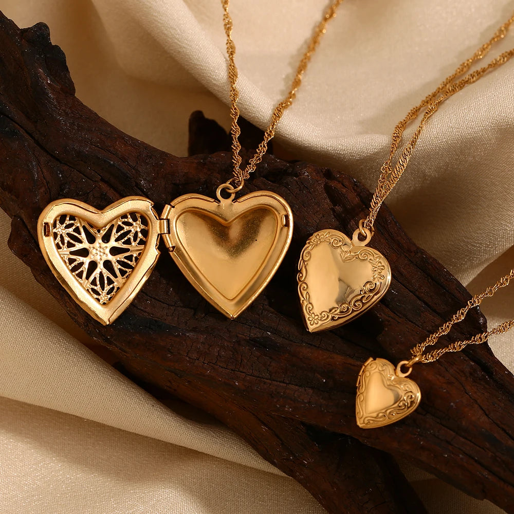 Brigid 18k Gold & Silver Heart Locket (Photo)