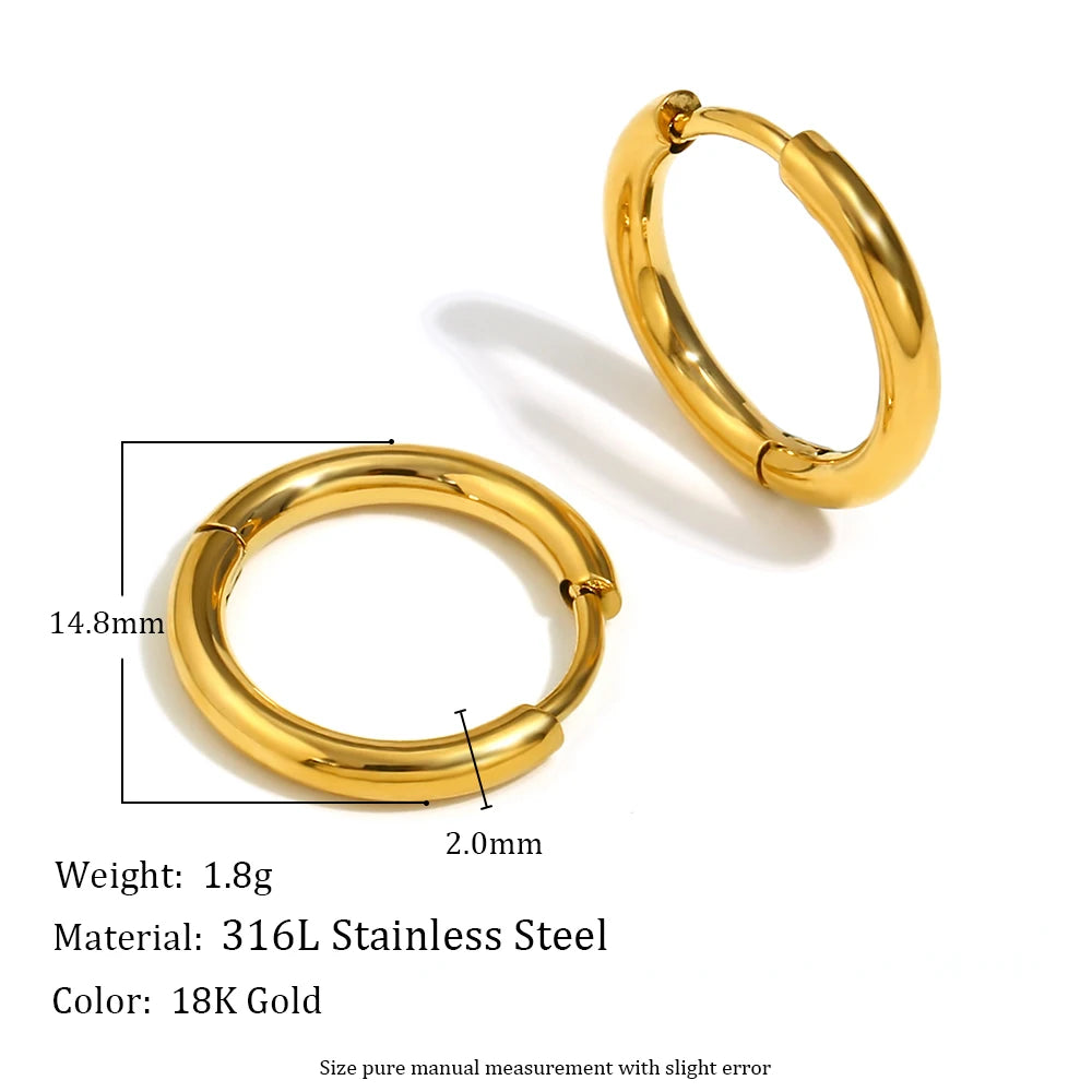 Maia 18K Gold Minimalist Hoop Earrings
