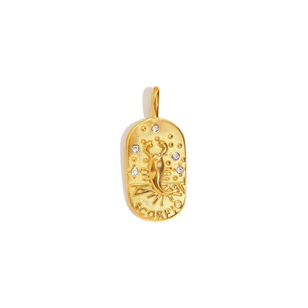 Freyja 18K Gold Plated Zodiac Pendant Necklace