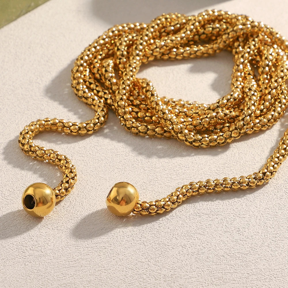 Danu 18K Gold Lariat Necklace