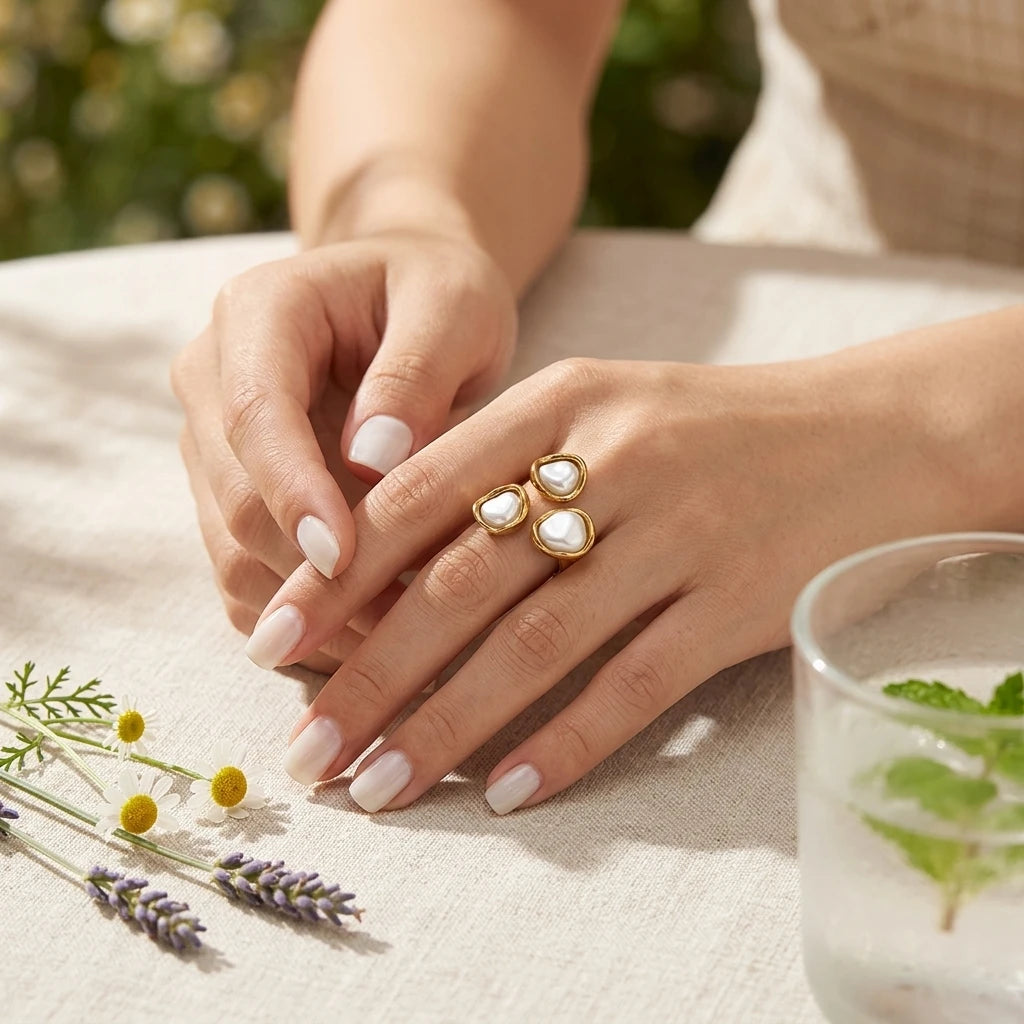 Thetis Baroque Pearl Cuff Ring