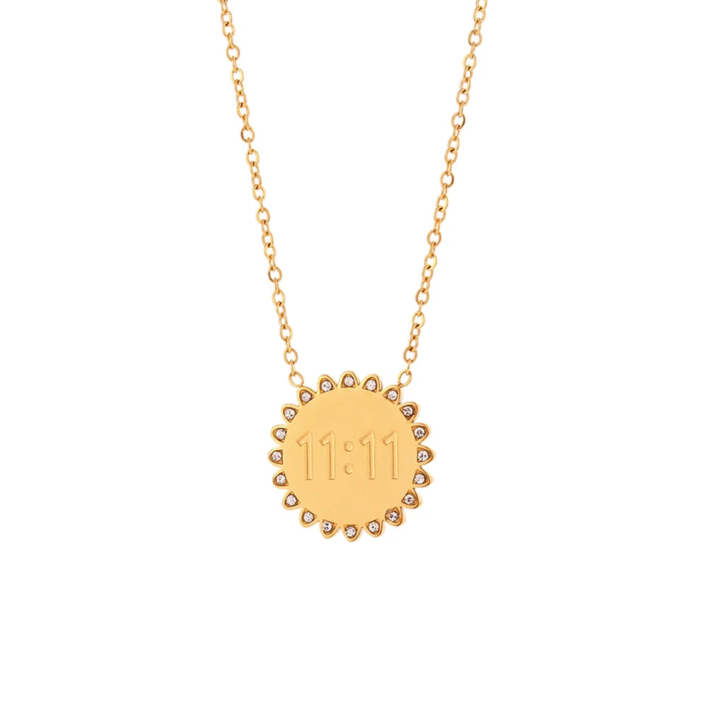 11:11 18k Gold & Silver Number Pendant