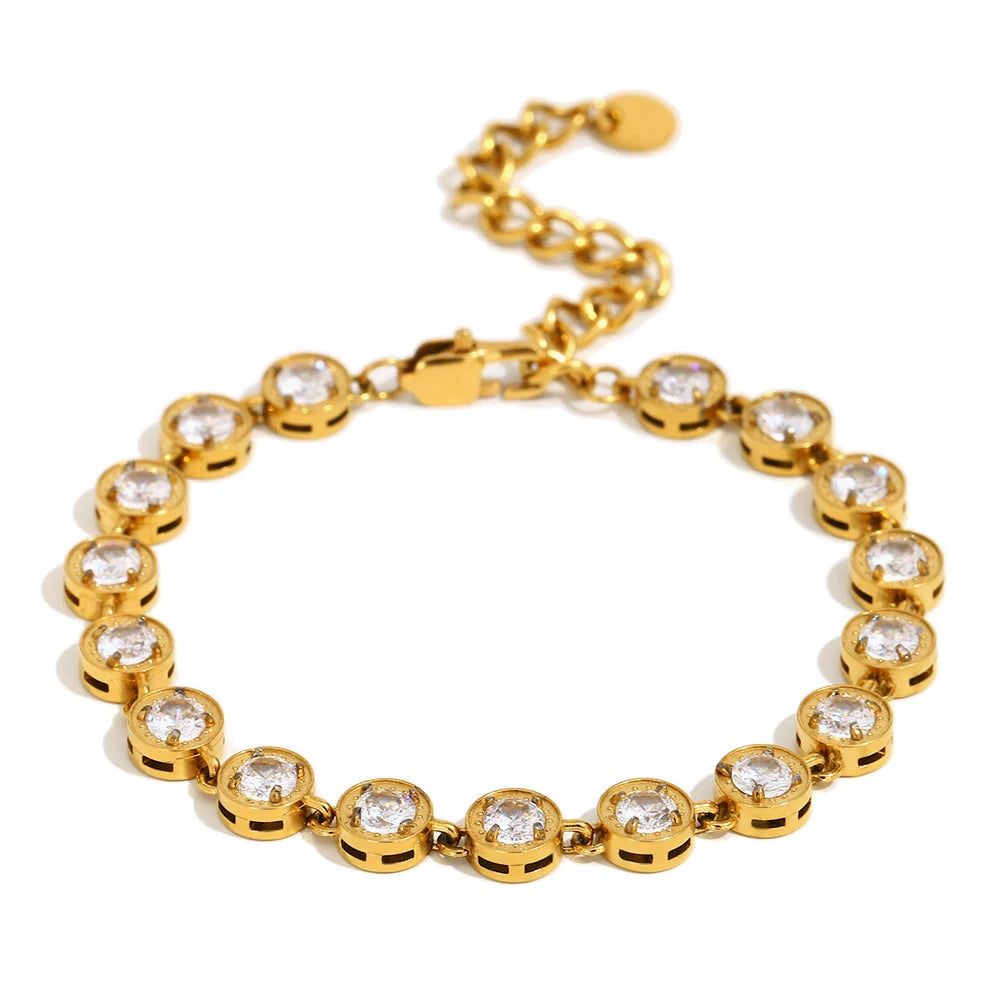 Sif 18K Gold Rainbow Necklace & Bracelet Set