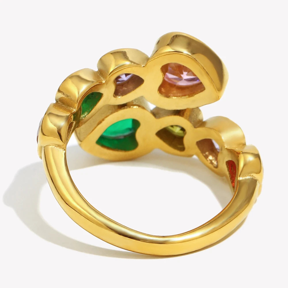Philia Open Heart Zircon Ring