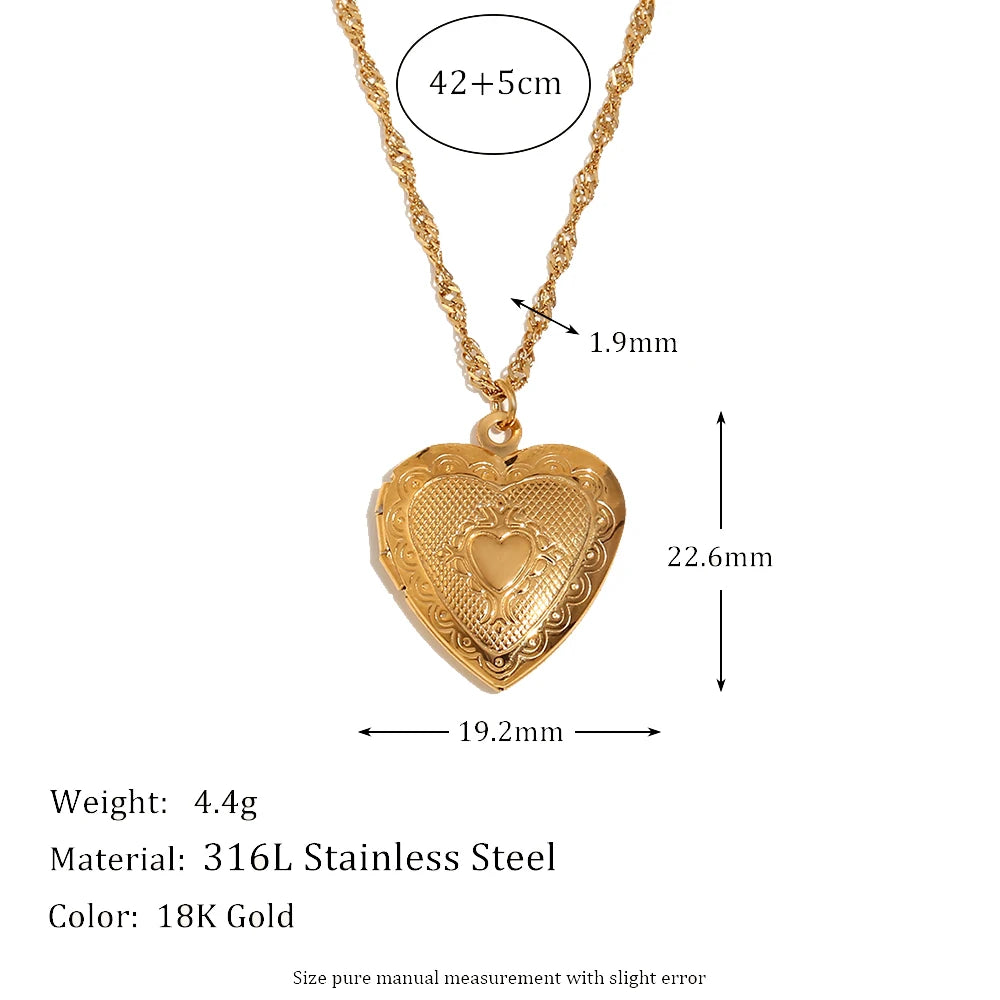 Brigid 18k Gold & Silver Heart Locket (Photo)