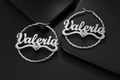 Thea Custom Name Hoop Birthstone Earrings