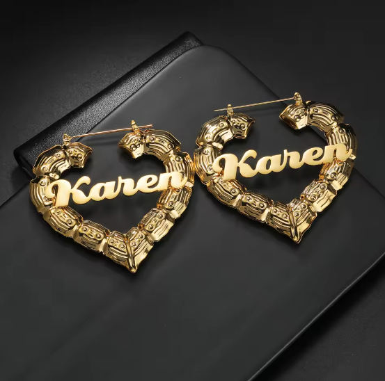 The Charis Collection — Custom Name Hoop Earrings