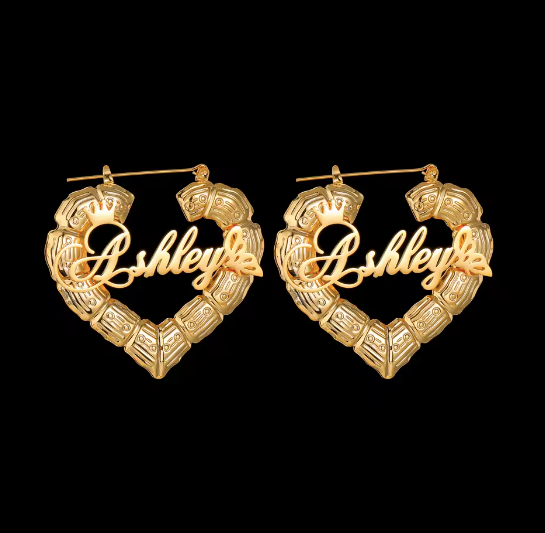 The Charis Collection — Custom Name Hoop Earrings