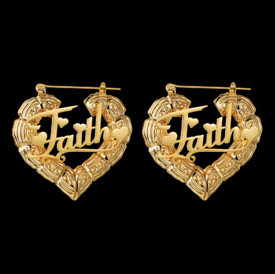 The Charis Collection — Custom Name Hoop Earrings
