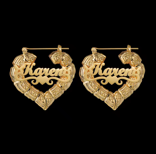The Charis Collection — Custom Name Hoop Earrings