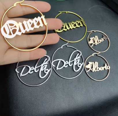 Most Wanted Hoops — Custom Name Earrings
