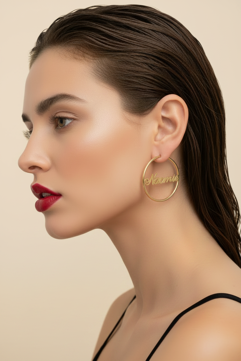 Most Wanted Hoops — Custom Name Earrings