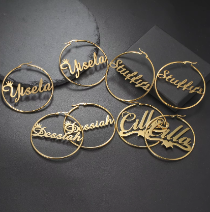 Most Wanted Hoops — Custom Name Earrings