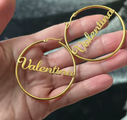 Most Wanted Hoops — Custom Name Earrings