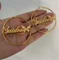 Psyche Custom Name Hoop Earrings