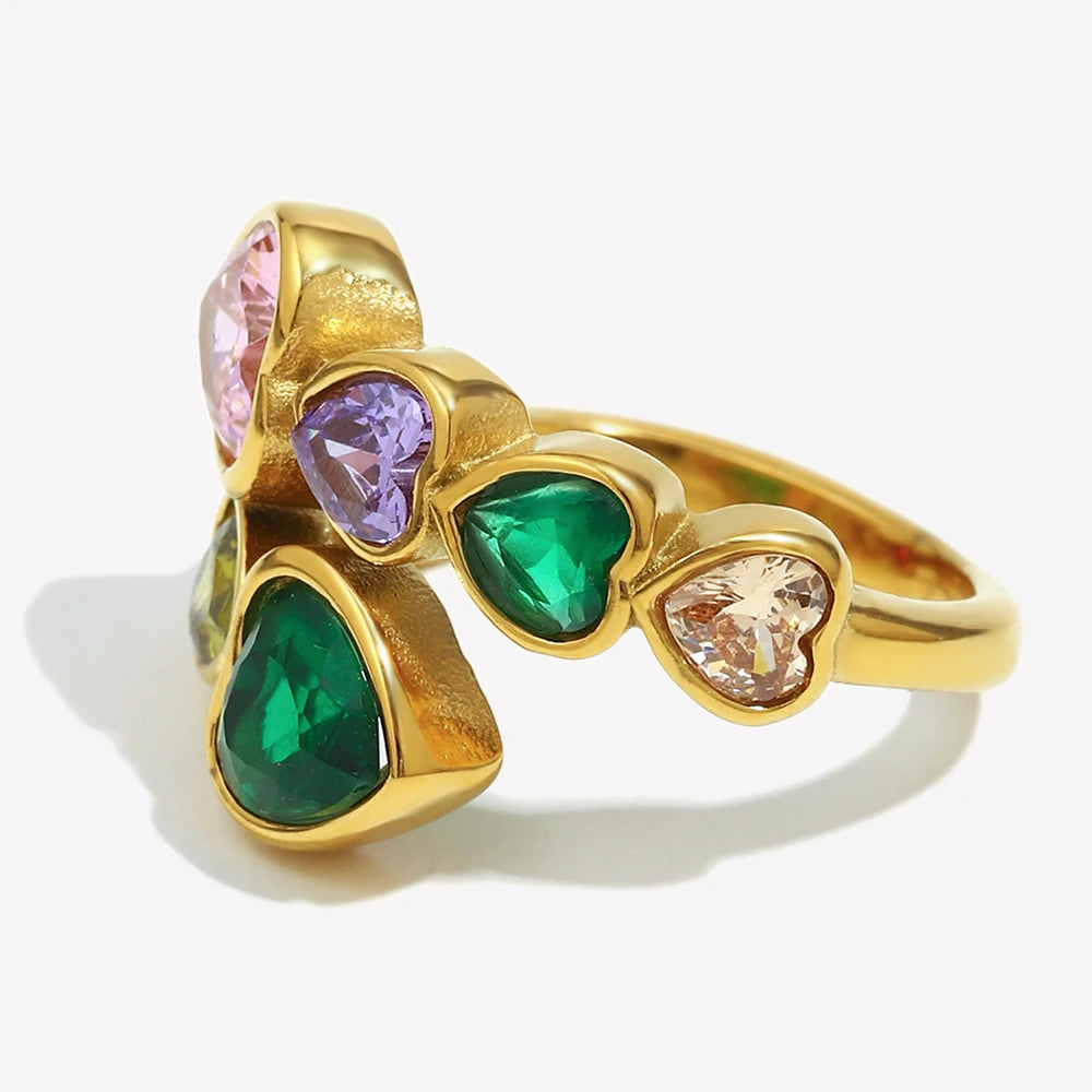 Philia Open Heart Zircon Ring