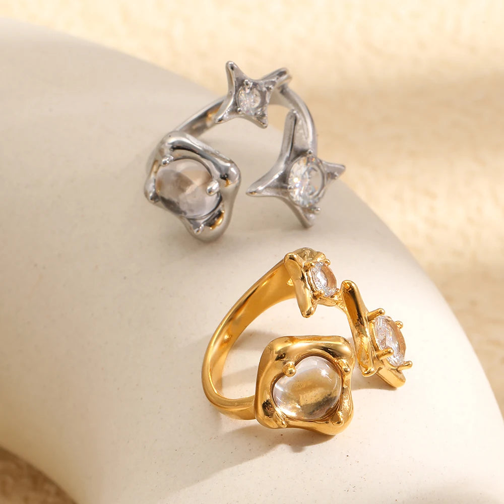 Astraea Star CZ Open Ring