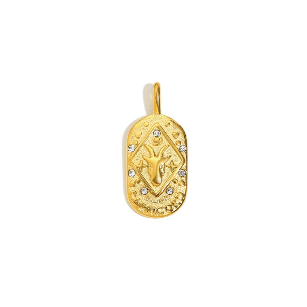 Freyja 18K Gold Plated Zodiac Pendant Necklace