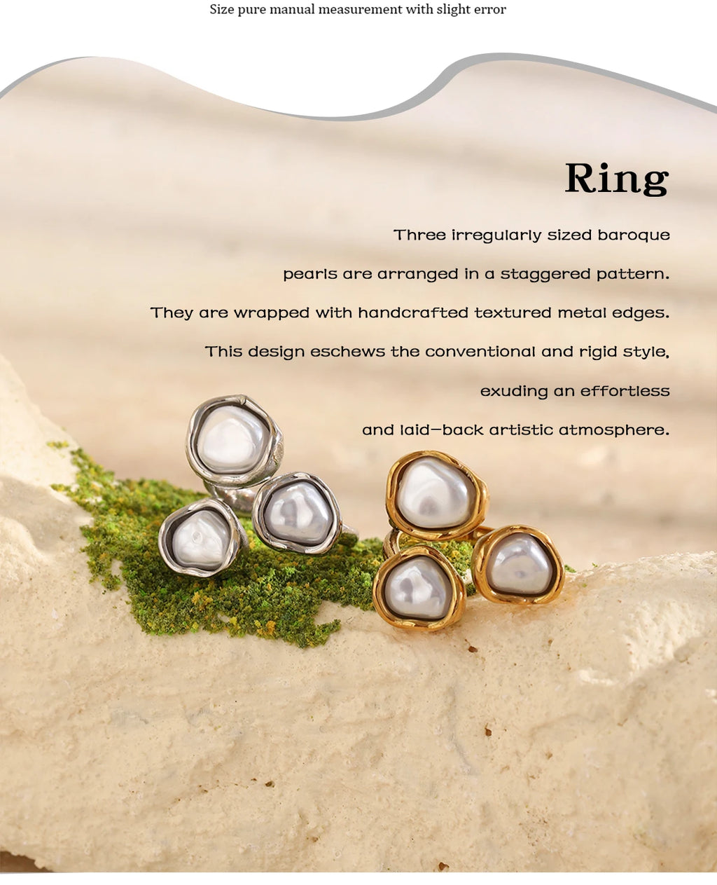 Thetis Baroque Pearl Cuff Ring