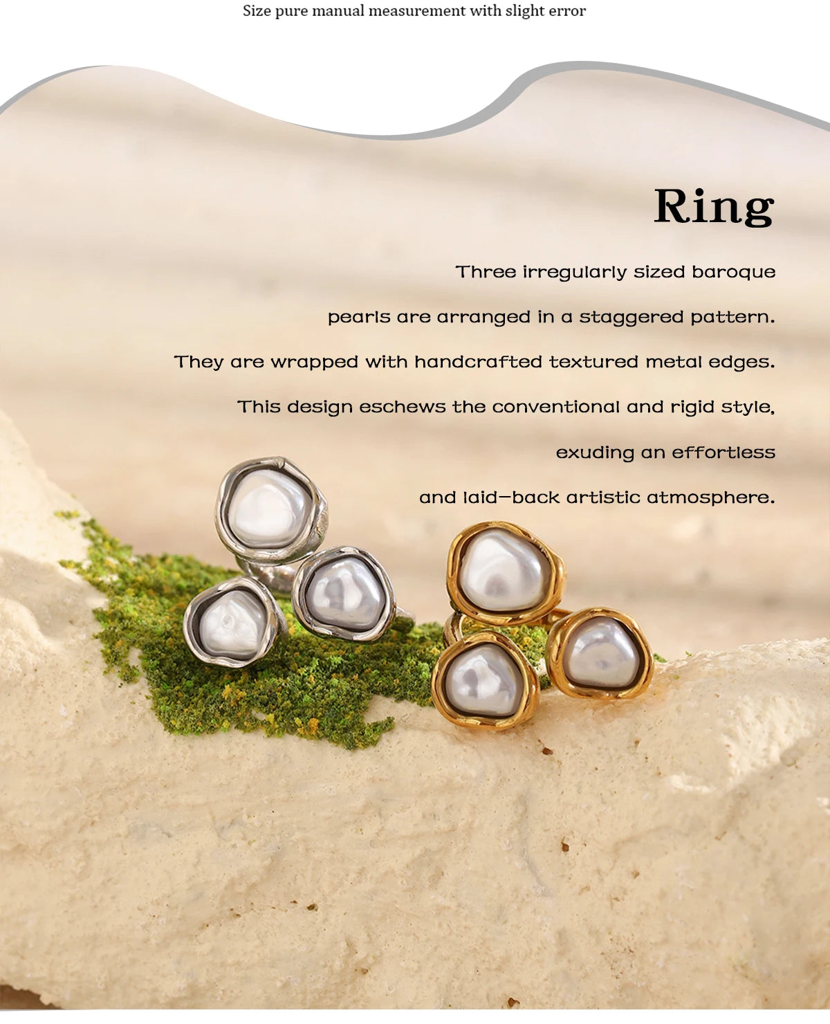 Thetis Baroque Pearl Cuff Ring