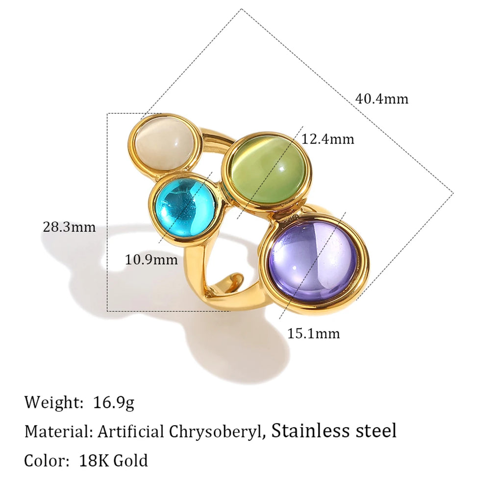 Iris Candy 18K Gold Cocktail Ring
