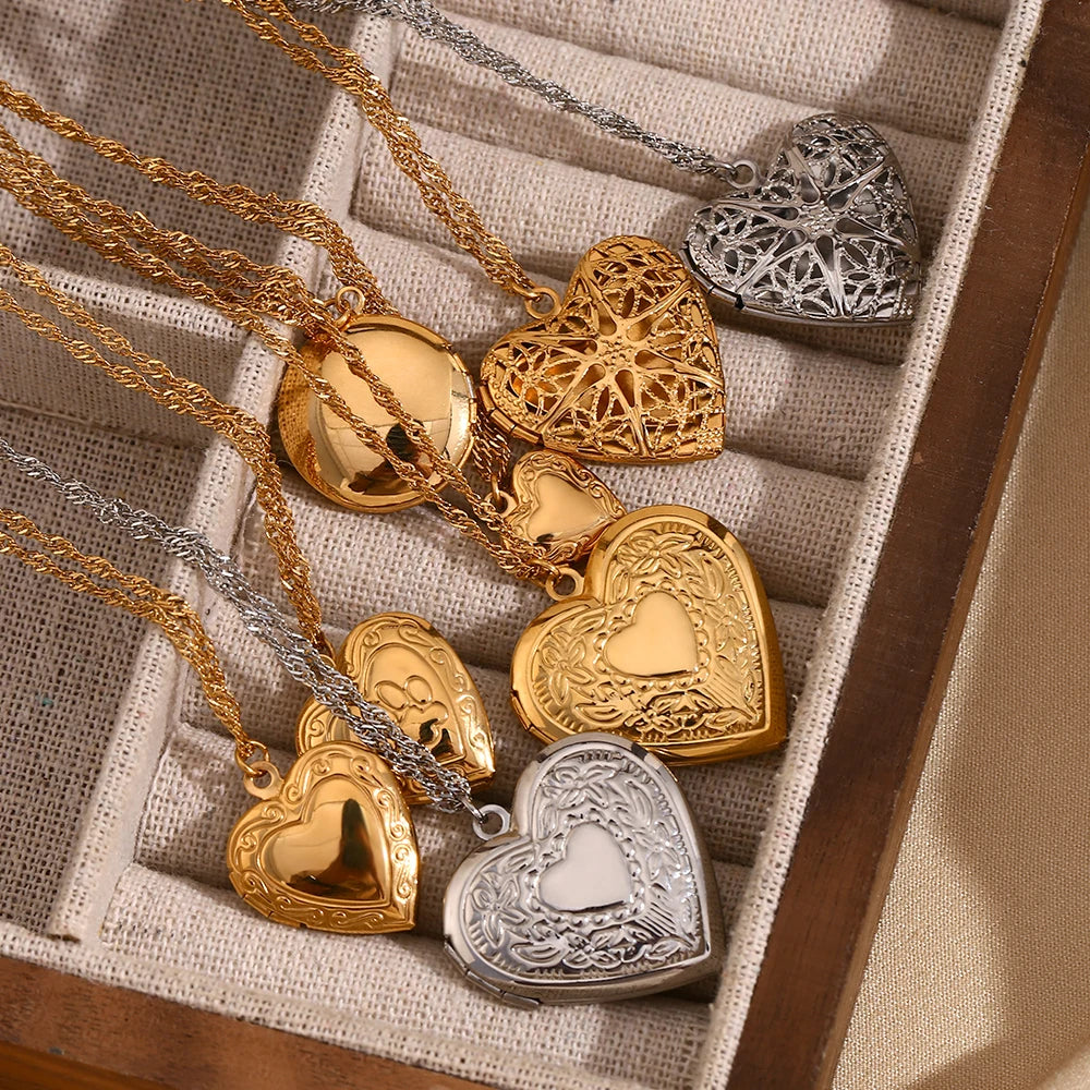 Brigid 18k Gold & Silver Heart Locket (Photo)