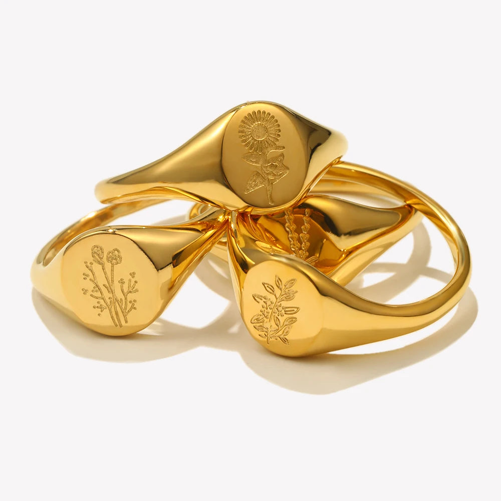 Chloris Wildflower Friendship Rings