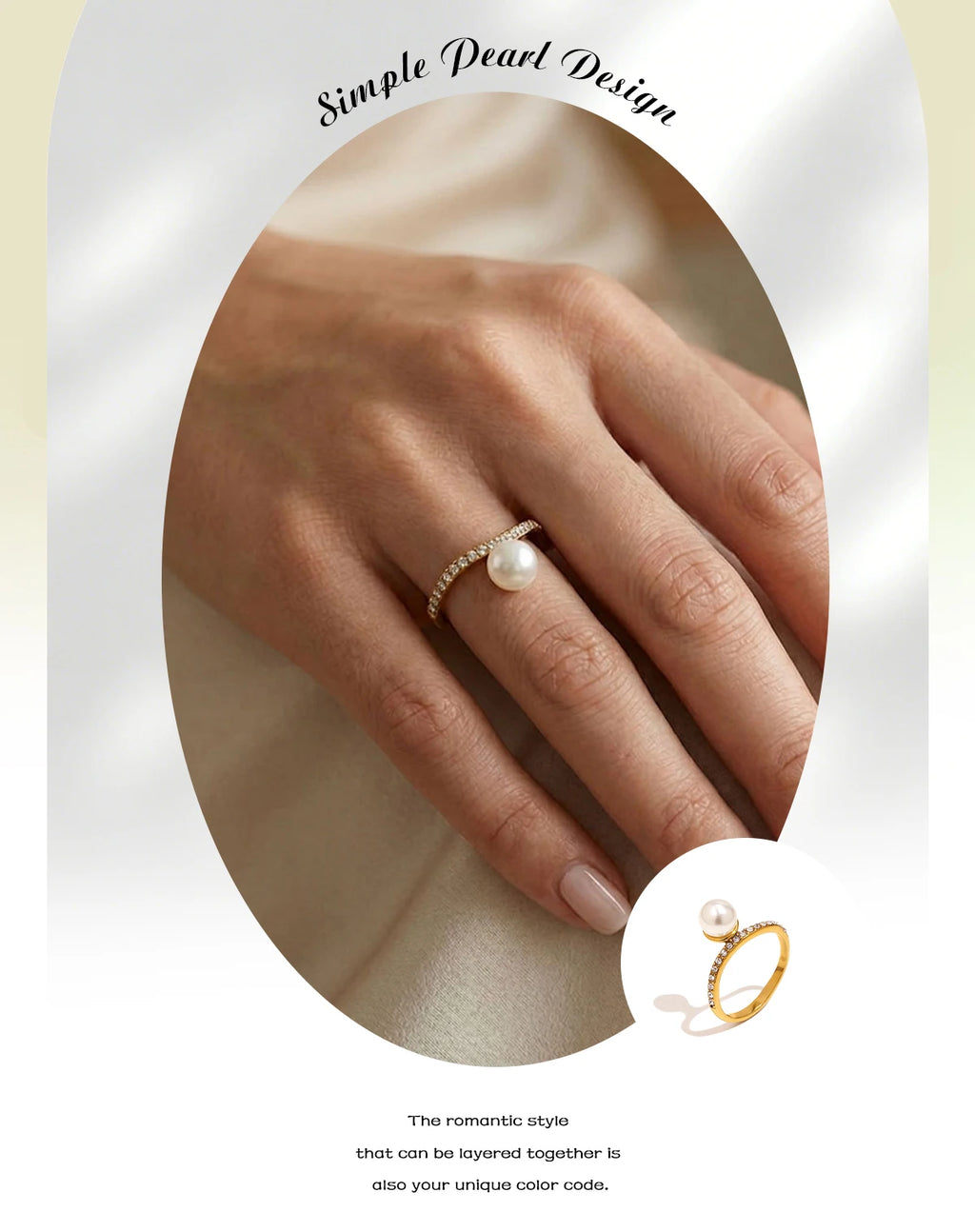Gefjon 18K Gold & Pearl Rhinestone Ring