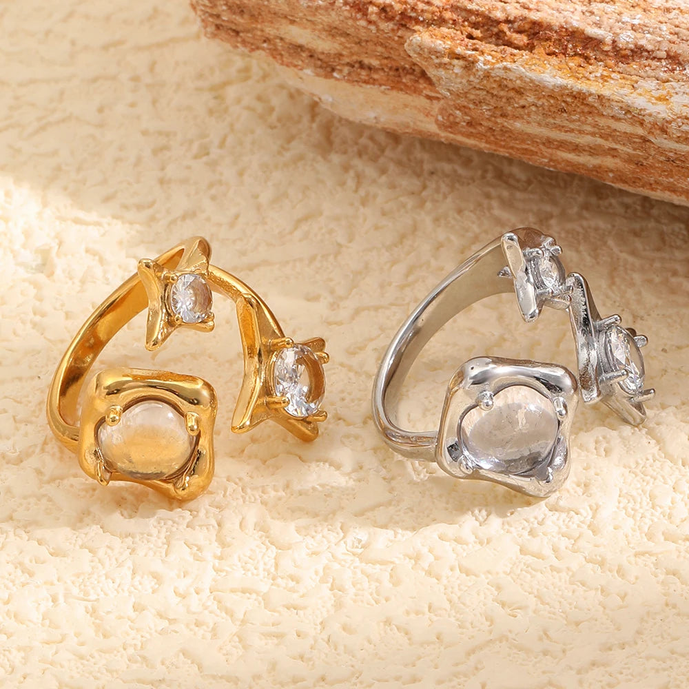Astraea Star CZ Open Ring