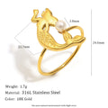18K Gold Plated Mermaid Opening Ring with Sea Pearl