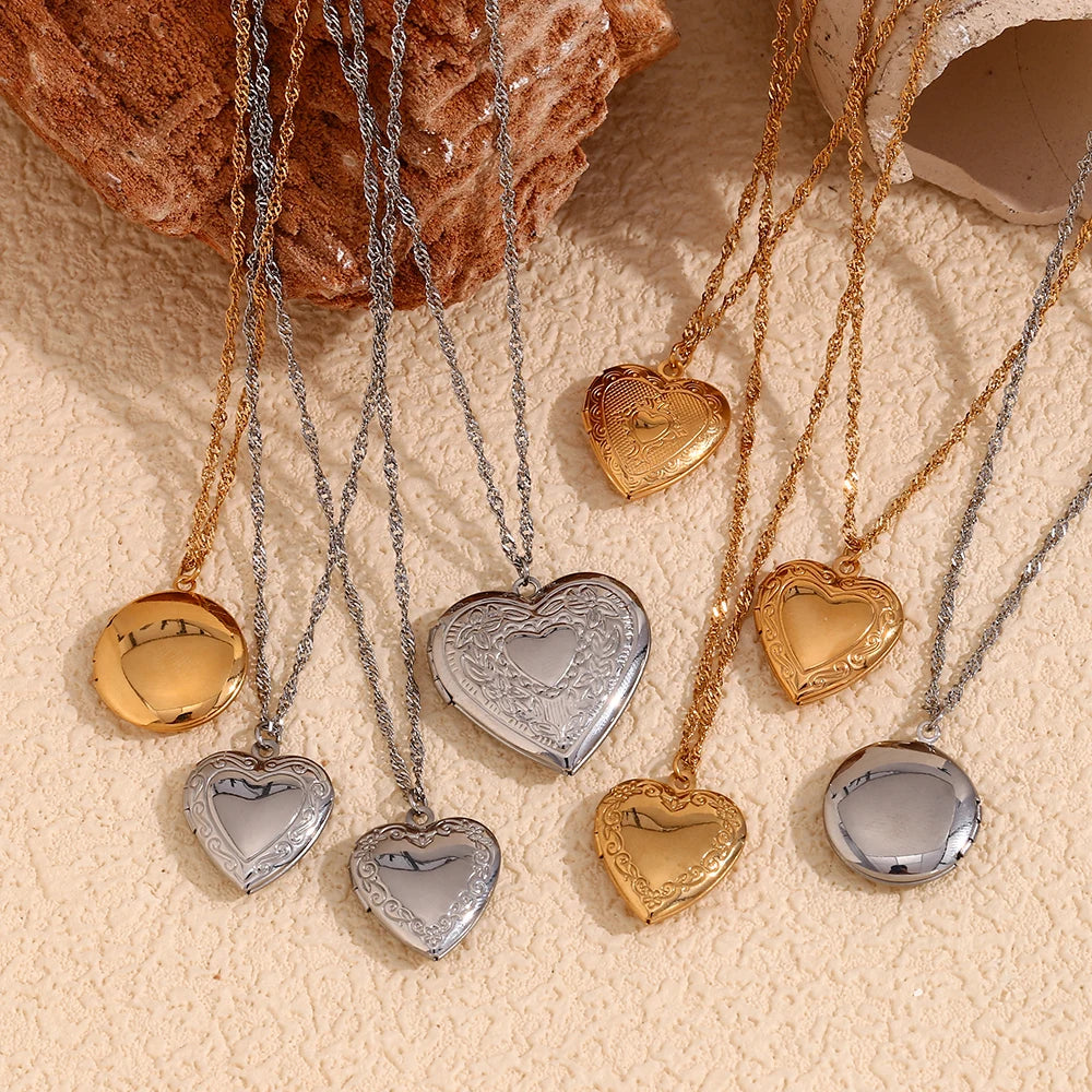 Brigid 18k Gold & Silver Heart Locket (Photo)