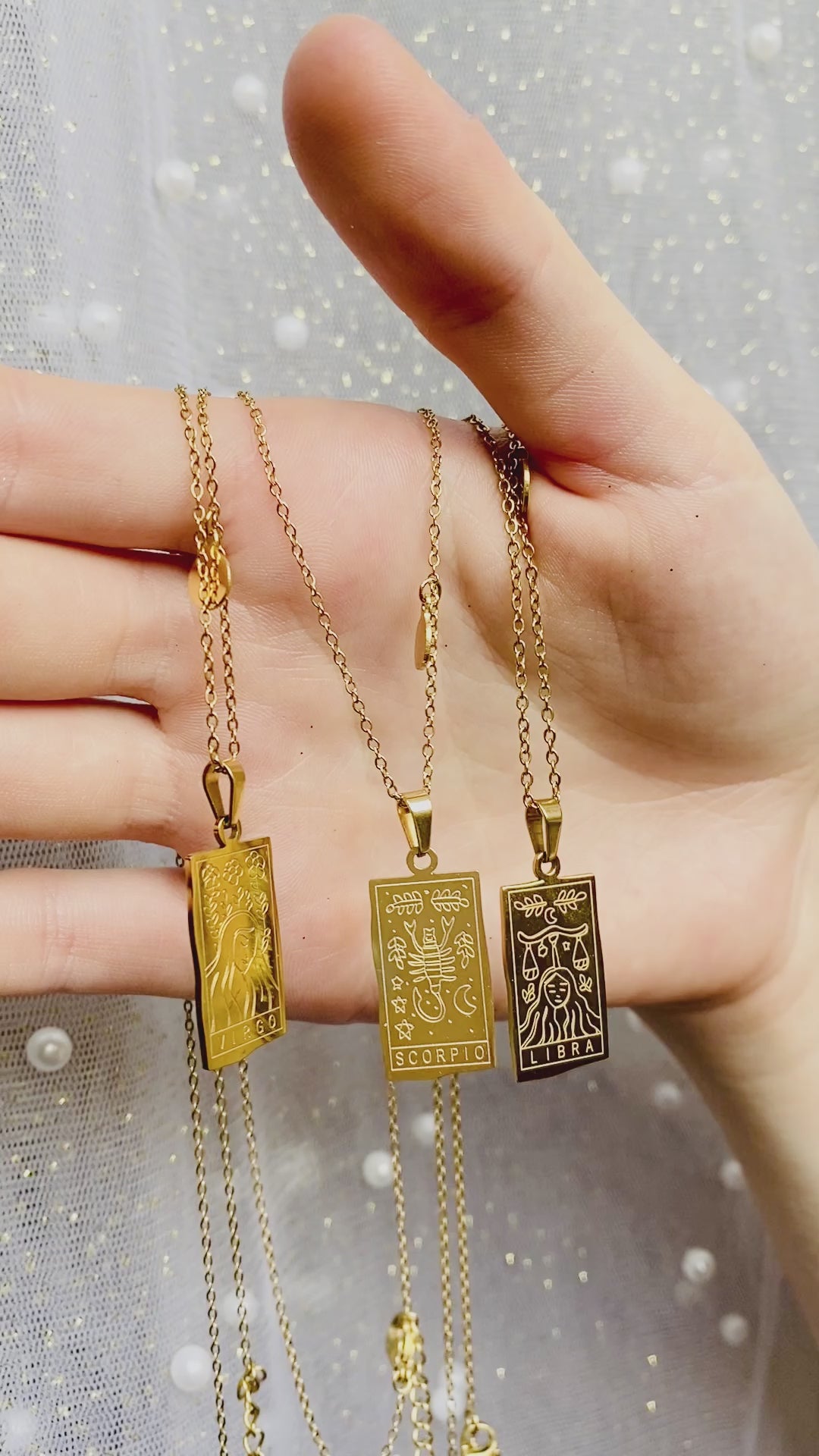 Astraea Gold & Silver Zodiac Pendants